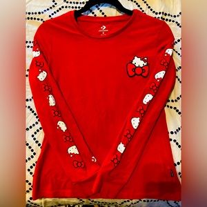 Hello kitty and converse lovers, size small shirt, worn once.